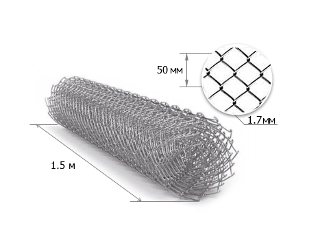 сетка рабица оцинкованная 50х50